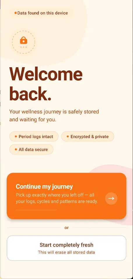 Profile selection screen